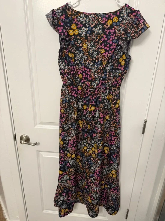 Black Floral Maxi Dress (NWT) - Picture 3 of 4